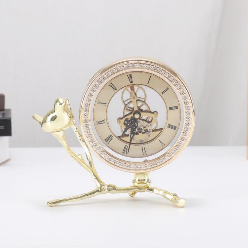 Фабрика за директна продажба на европейски часовник ретро творчески часовник за бюро Metal Bird Clock Home декорация на стенен часовник висулки